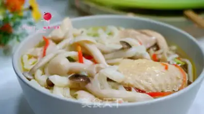 Make Chicken fowl mushroom soup noodles step 19