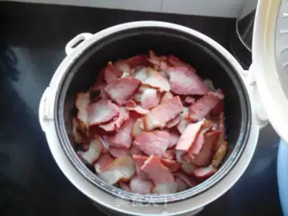 Make Pumpkin fried meat step 8