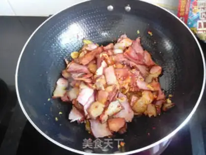 Make Pumpkin fried meat step 10