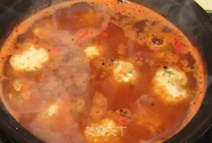 Make Spicy fishball hotpot step 4