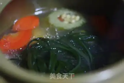 Make ♪ Sea-banded corn bouquet soup ♪ step 6