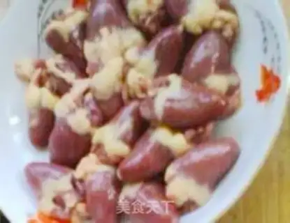 Make Chicken heart with red oil step 0