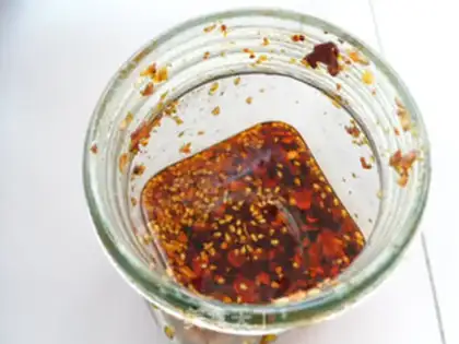 Make Chicken heart with red oil step 1
