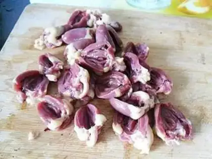 Make Chicken heart with red oil step 3