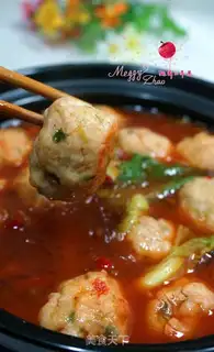 Make Spicy fishball hotpot step 9