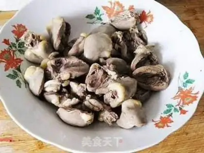 Make Chicken heart with red oil step 5