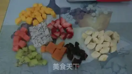 Make The fruit pudding step 0