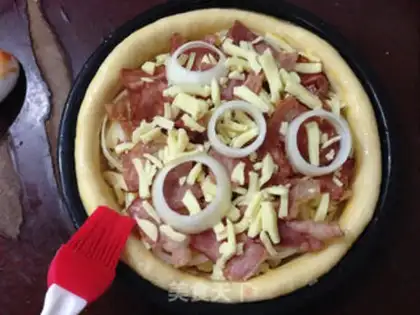 Make Bacon onion pizza step 12