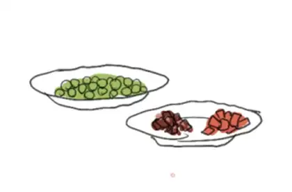 Make Peas and rice step 0