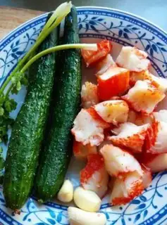 Make Crab with cucumber step 0