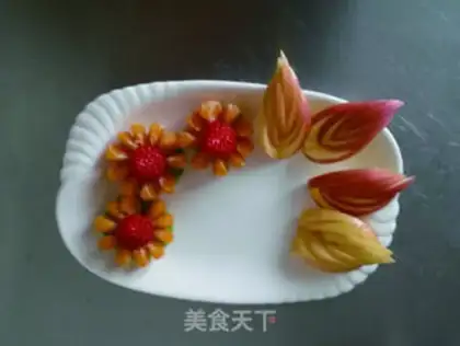 Make Flowers of rich fruit salad step 5