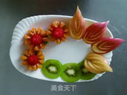 Make Flowers of rich fruit salad step 7