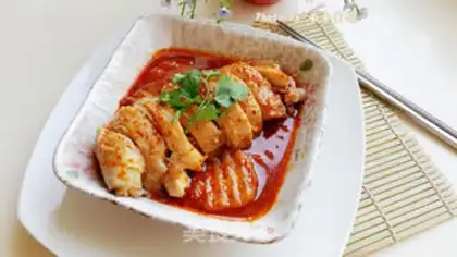 Make Hot chicken with red oil step 10