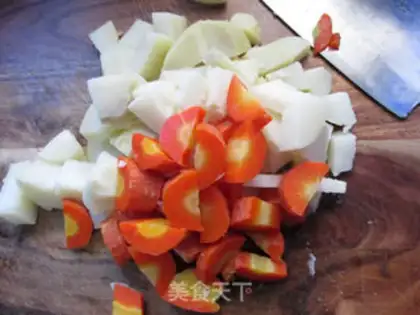 Make Milk mashed salad step 1