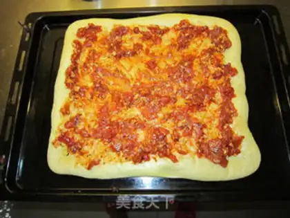 Make Big square pizza step 18