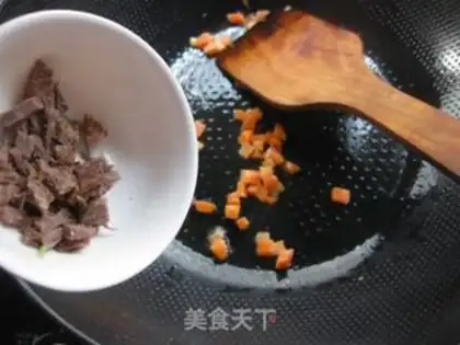 Make Corn beef fried rice step 3