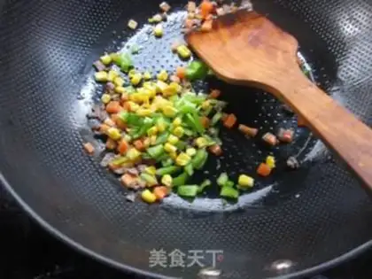 Make Corn beef fried rice step 4