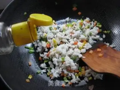 Make Corn beef fried rice step 6