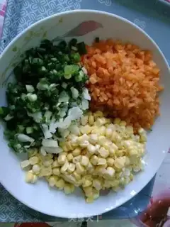 Make Pork corn and vegetable dumplings step 1