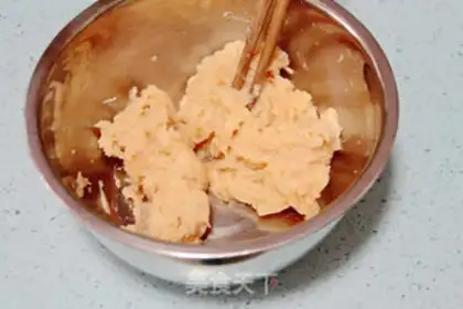 Make Chicken tofu pills with eggplant juice step 2