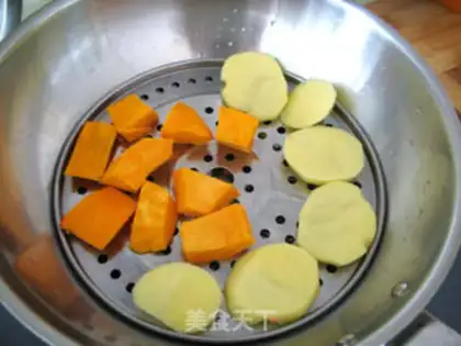 Make Pumpkin mashed salad step 1