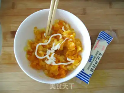 Make Pumpkin mashed salad step 2
