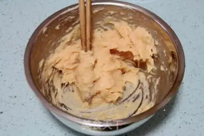 Make Chicken tofu pills with eggplant juice step 4