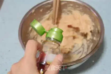 Make Chicken tofu pills with eggplant juice step 5