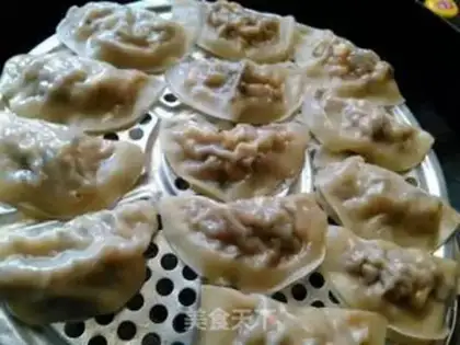 Make Pork corn and vegetable dumplings step 16