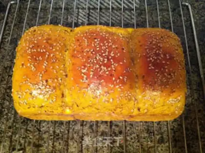 Make Pumpkin red bean toast step 9