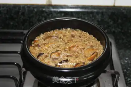 Make Chicken rice for mushrooms step 8