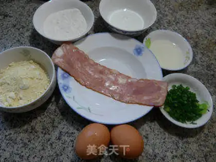 Make Onion bacon burrito step 0