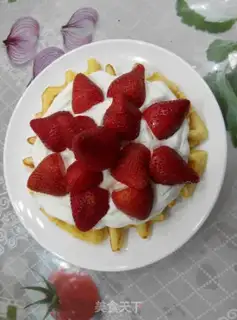 Make Strawberry waffles step 11