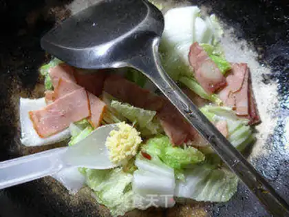 Make Bacon cabbage step 8