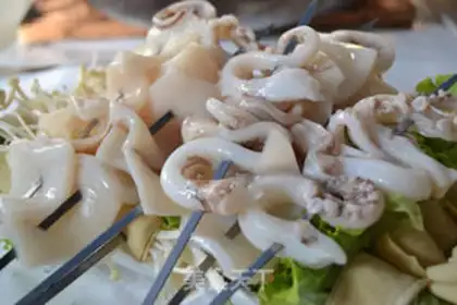 Make Spicy squid step 1