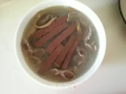 Make Duck blood fan soup step 8