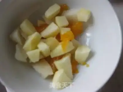 Make Coconut bean and fruit step 1