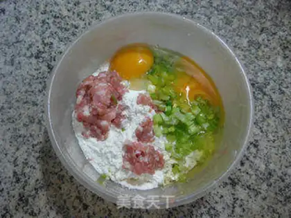 Make Celery tofu eggcake step 2