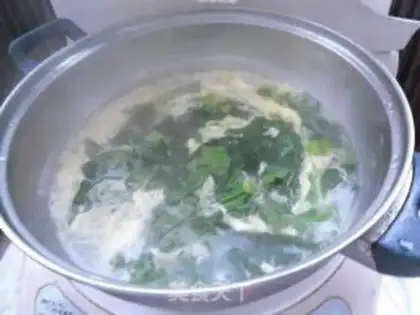 Make Spinach omelet soup step 6