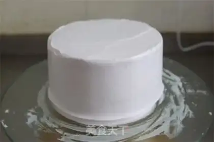 Make Pink dress with sponge cake step 13