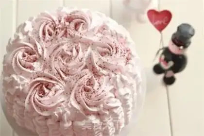 Make Pink dress with sponge cake step 17