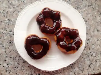 Make Chocolate doughnuts step 10