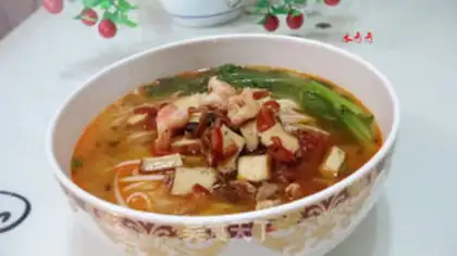 Make Spicy shrimp noodles step 11