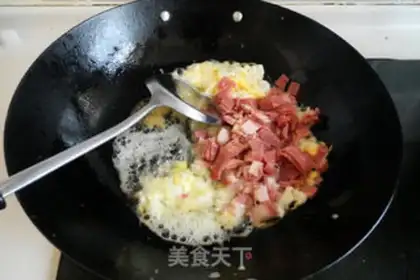 Make Bacon fried rice step 3