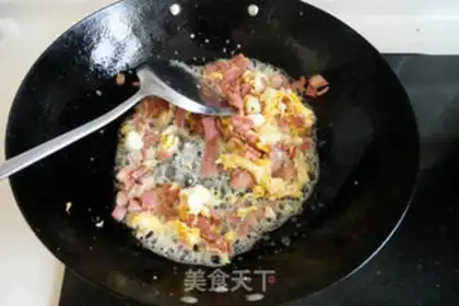 Make Bacon fried rice step 4