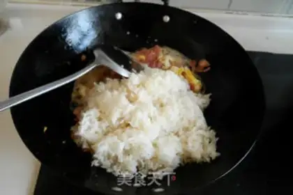 Make Bacon fried rice step 5