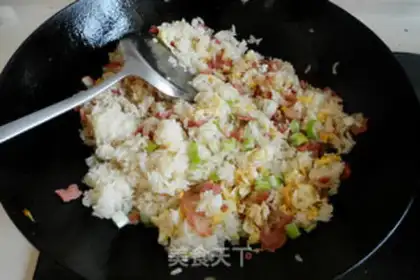 Make Bacon fried rice step 7