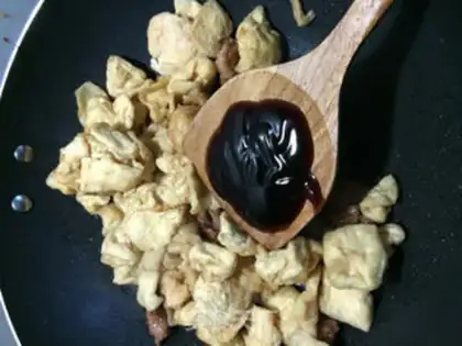 Make Tofu fried meat step 4