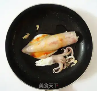 Make Burn the squid and make the rice step 6
