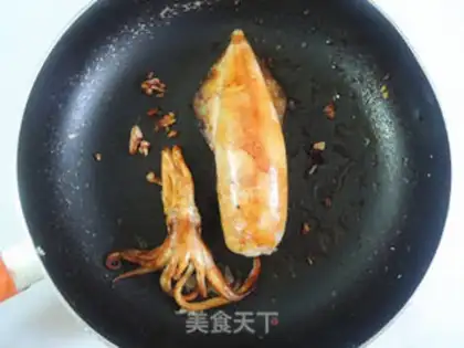 Make Burn the squid and make the rice step 7